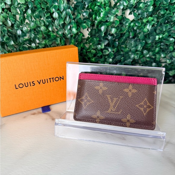 Louis Vuitton Handbags - Louis Vuitton Monogram Card Holder with Pink Trim